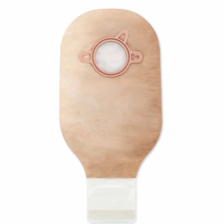 New Image Drainable Beige Ostomy Pouch with filter – Lock 'n Roll Closure 44 mm and 12" - 10/box -