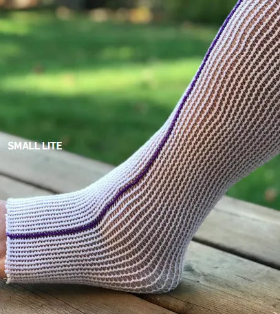 CAL060017 | EdemaWear LITE for Sentitive Skin, Small, max circumference 24", 22" long, Purple Stripe
