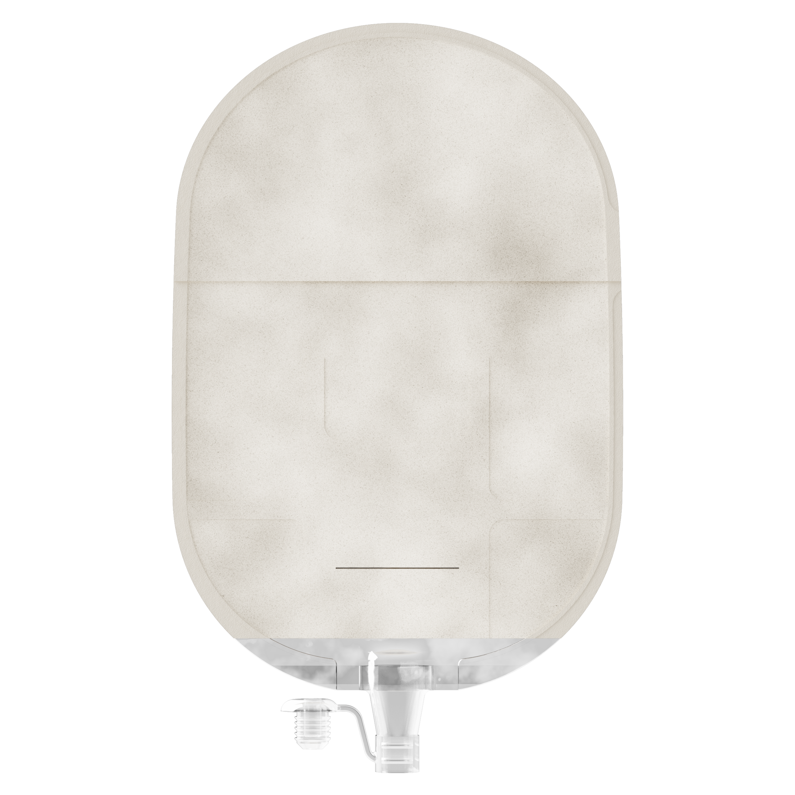 X1U1R236313 | Welland Medical, Aurum Plus, Ostomy device one-piece, urostomy, sand, split soft cover, maxi, soft convex, 48mm plateau, 13mm starter hole cuts to 48mm