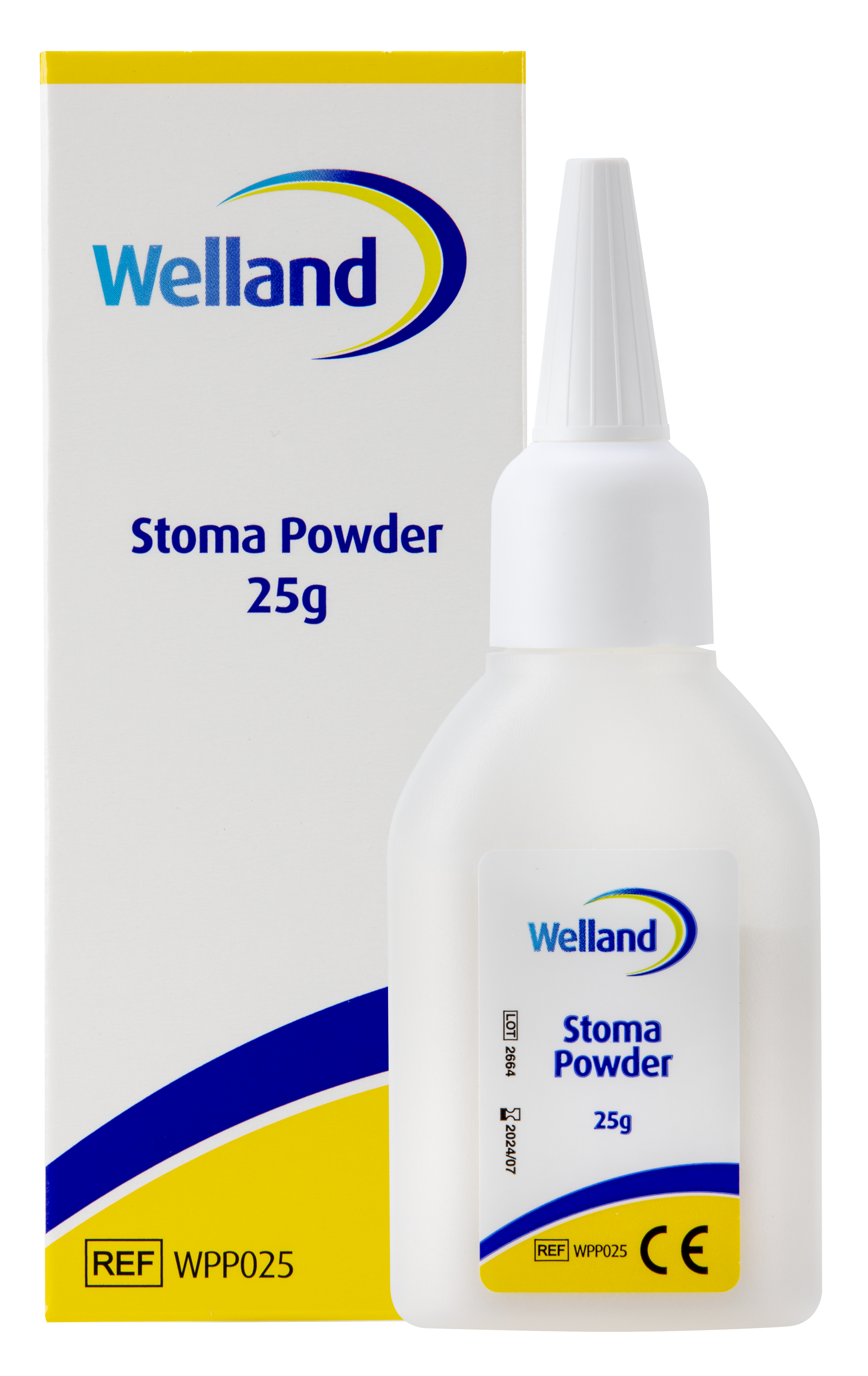 WPP025 | Welland Medical, Stoma powder, 25g bottle, Contains Aloe Vera
