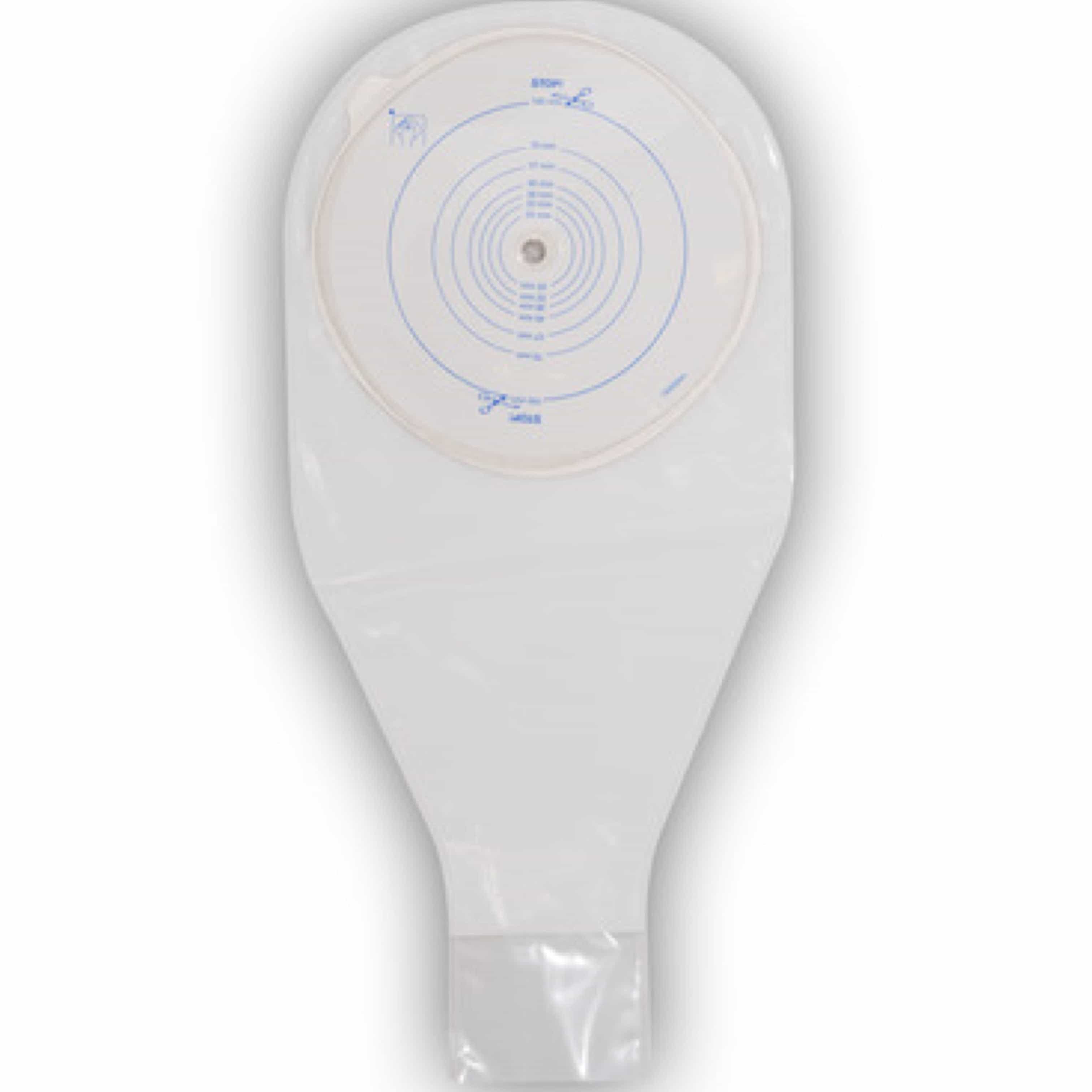ActiveLife One-Piece Cut-to-Fit Drainable Pouch Transparent up to 100 mm with Stomahesive Skin Barrier, no Filter. SKU #650803.