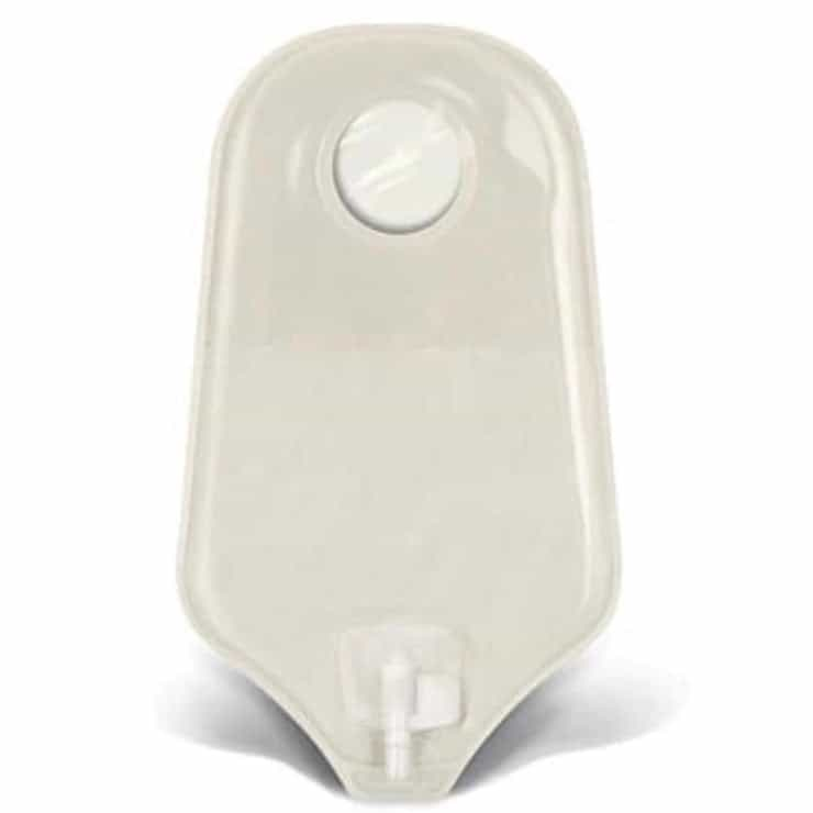 Natura Urostomy Pouch - Transparent 32 mm with 1-sided comfort panel and Accuseal Tap with Valve - 10/box - SKU #401542