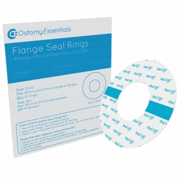 ATTIVA OSTOMY ESSENTIALS Flange Seal Rings - Regular Size, offering a secure and waterproof seal for ostomy appliances, ideal for swimming and showering.