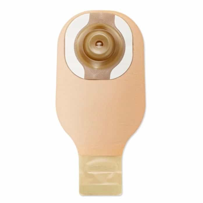 One-Piece Drainable Pouch Beige with Convex CeraPlus Barrier, Lock 'n Roll Closure, filter - Up to 25 mm and 12" - 5/box - SKU #8914