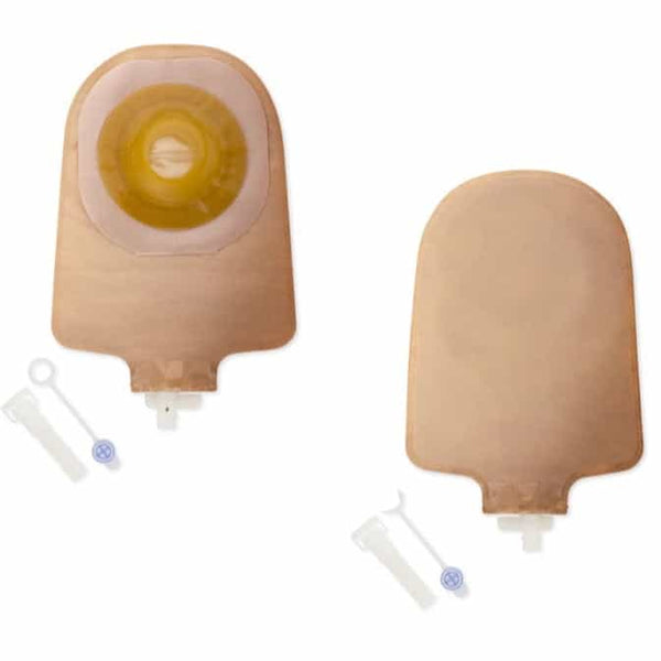 One-Piece Urostomy Pouch Beige with Convex Flextend Barrier - Pre-sized 19 mm and 9" - 5/box - SKU #8492
