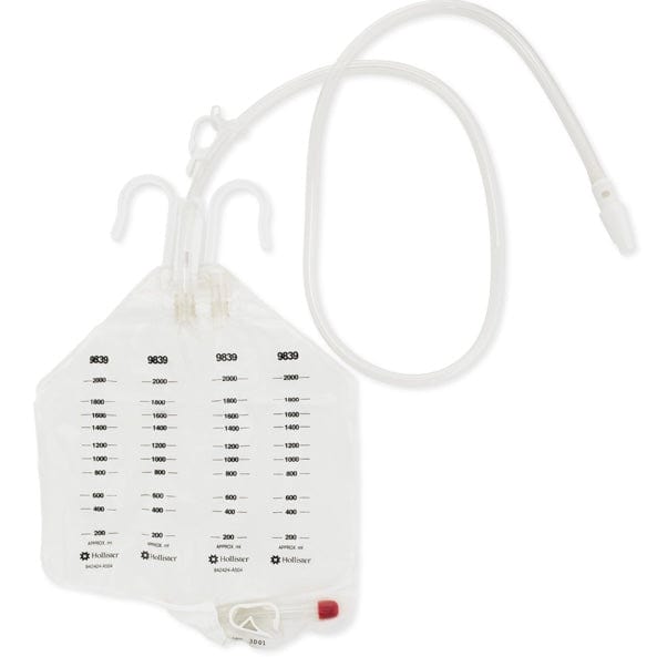 Bedside Drainage Collection System with Anti-Reflux Valve - 2,000ml - SKU #9839