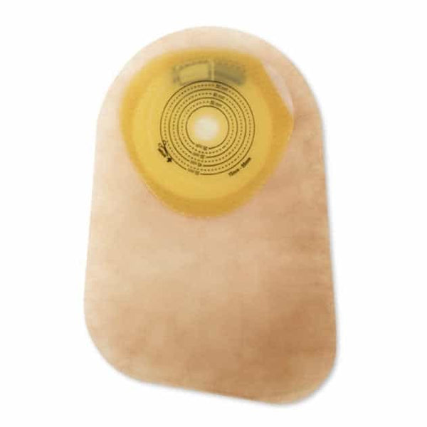 HOL 82100 Premier™ One-Piece Closed Mini Ostomy Pouch in beige with ComfortWear panels and SoftFlex™ barrier, designed for comfort and discretion in ostomy care in Canada."