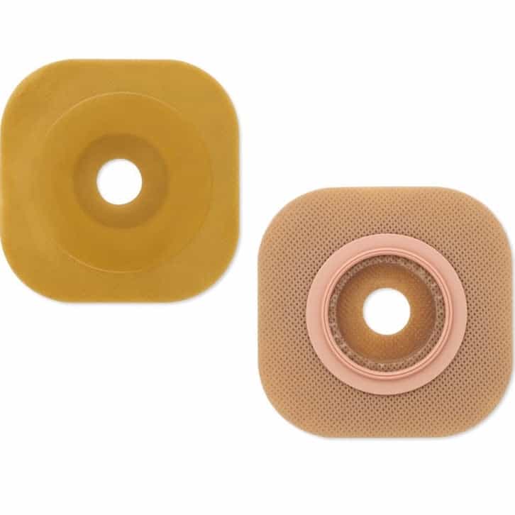 HOL 15203 New Image™ Flat FlexWear™ Skin Barrier with beige floating flange, offering dependable adhesion and comfort for extended ostomy care in Canada.