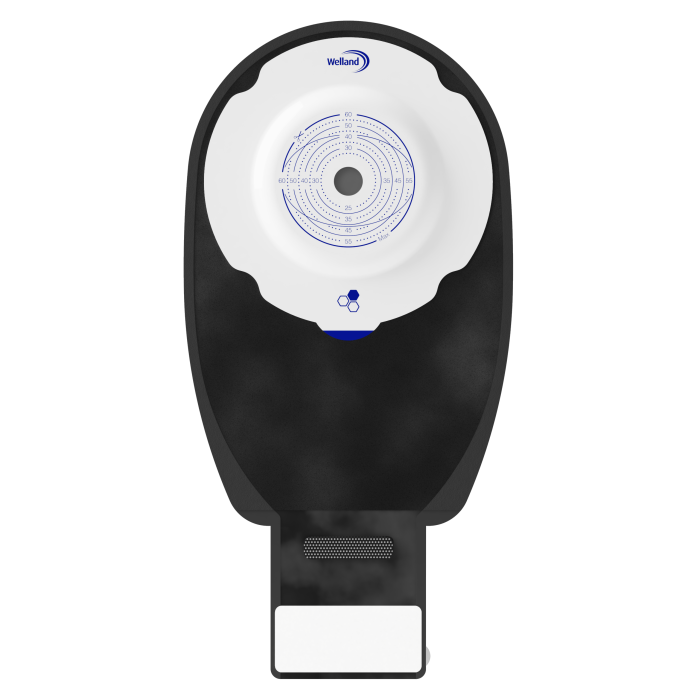 WELX1D1N156413 | Welland Medical, Aurum Plus, One-piece, drainable, maxi plus, soft convex, 60mm plateau, 13mm starter hole cuts to 60mm