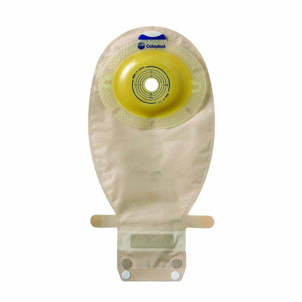 COL 15696 SenSura® Xpro one-piece drainable ostomy pouch with hide-away outlet and inspection window, offering a discreet and comfortable fit, available in Canada.