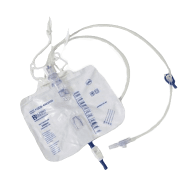 Belpro Medical - Drainage Bag, with Anti-Reflux Valve - 2000ml - 1/box - SKU #UDB-4462000