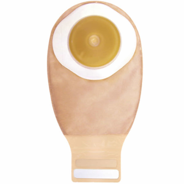 Esteem®+ SQU 416744 One-Piece Convex Drainable Pouch with Durahesive® technology and InvisiClose® tail closure, designed for discreet and secure colostomy and ileostomy care.