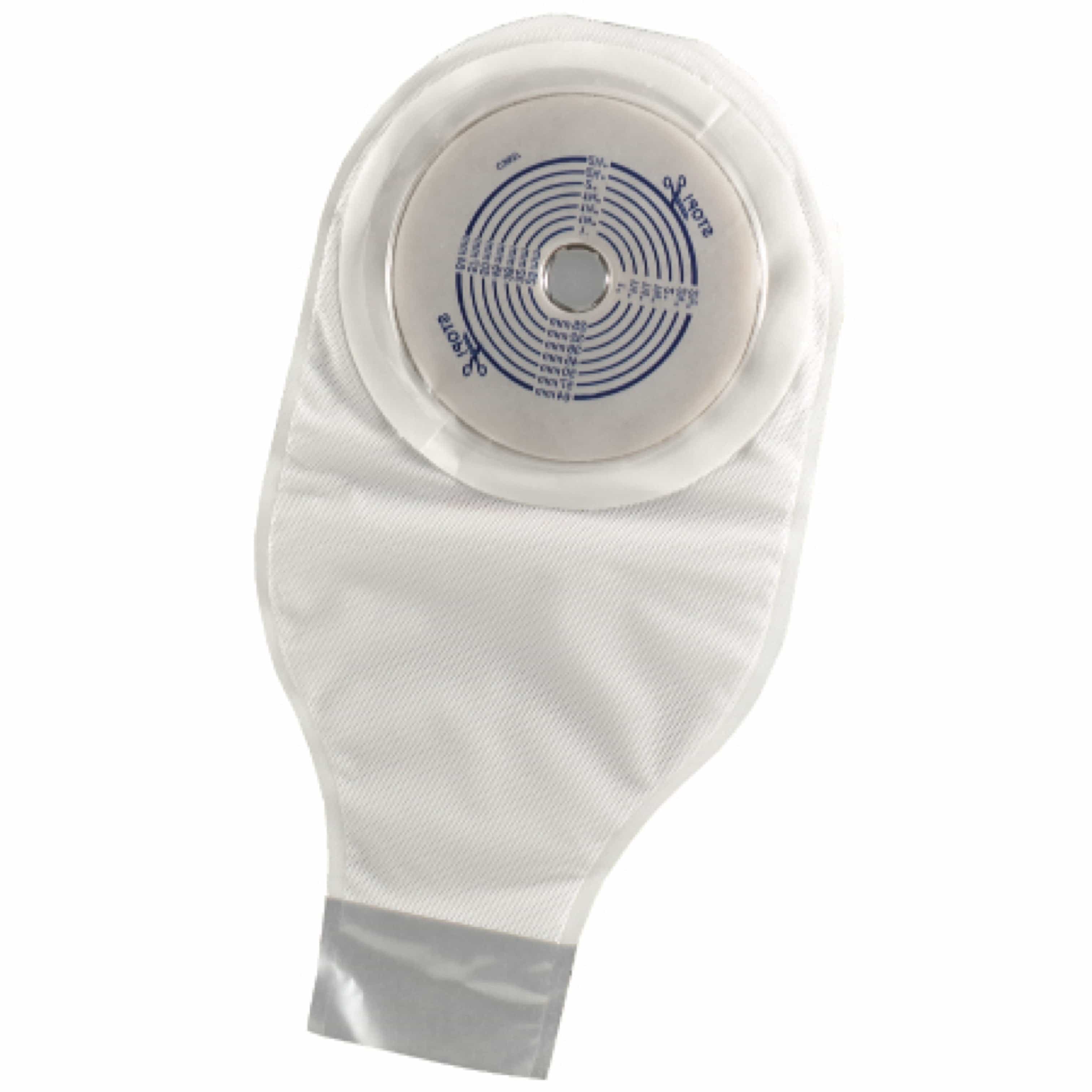 ActiveLife One-Piece Drainable Cut-to-Fit 19-64 mm Pouch Transparent with Durahesive Plus Skin Barrier, no Filter. SKU #400598.