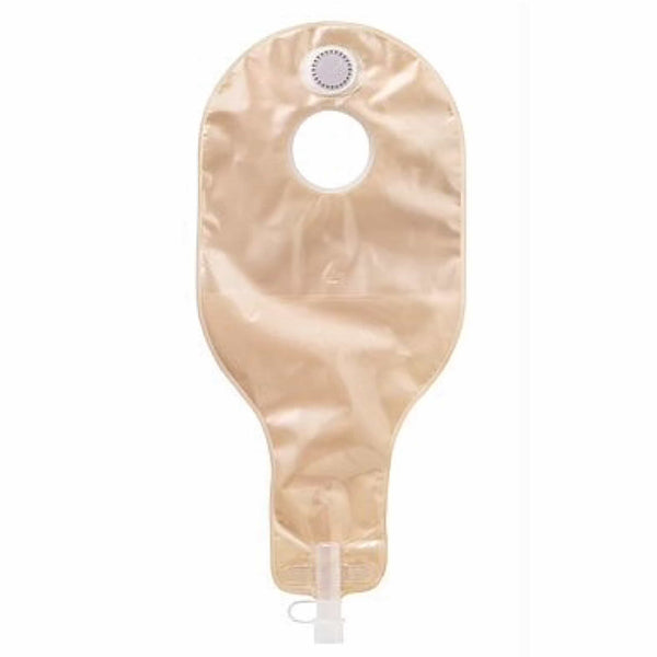 Natura High Output Drainable Pouch - Transparent 70 mm with 1-sided comfort panel, anti-reflux valve, replaceable filter - Outlet with spout and cap for high liquid output - 5/box - SKU #420697
