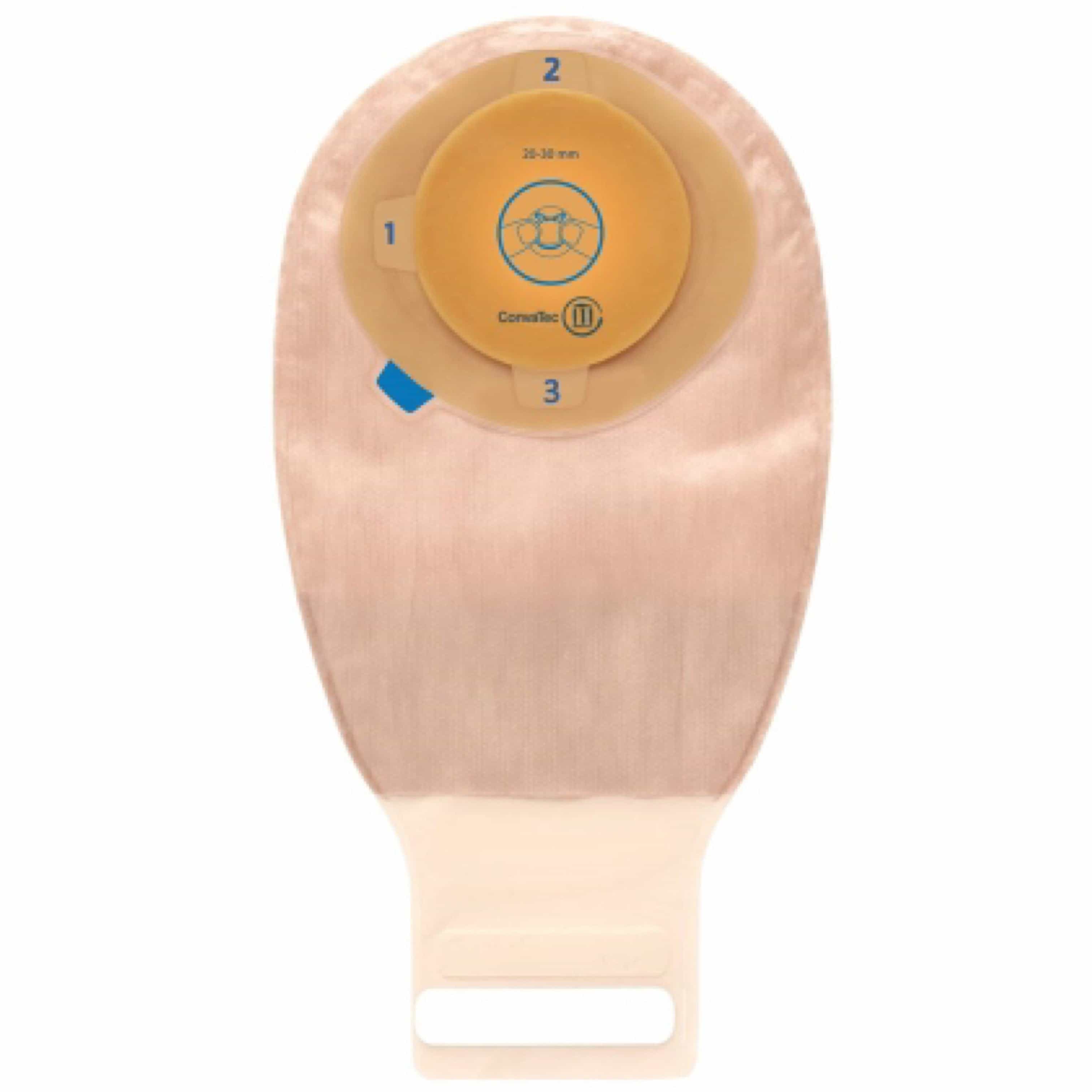 Esteem+ One-Piece Drainable Pouch 30-40 mm - Transparent with Stomahesive Moldable Technology, Filter, 1-sided comfort panel and no tape collar - 10/box - SKU #413516